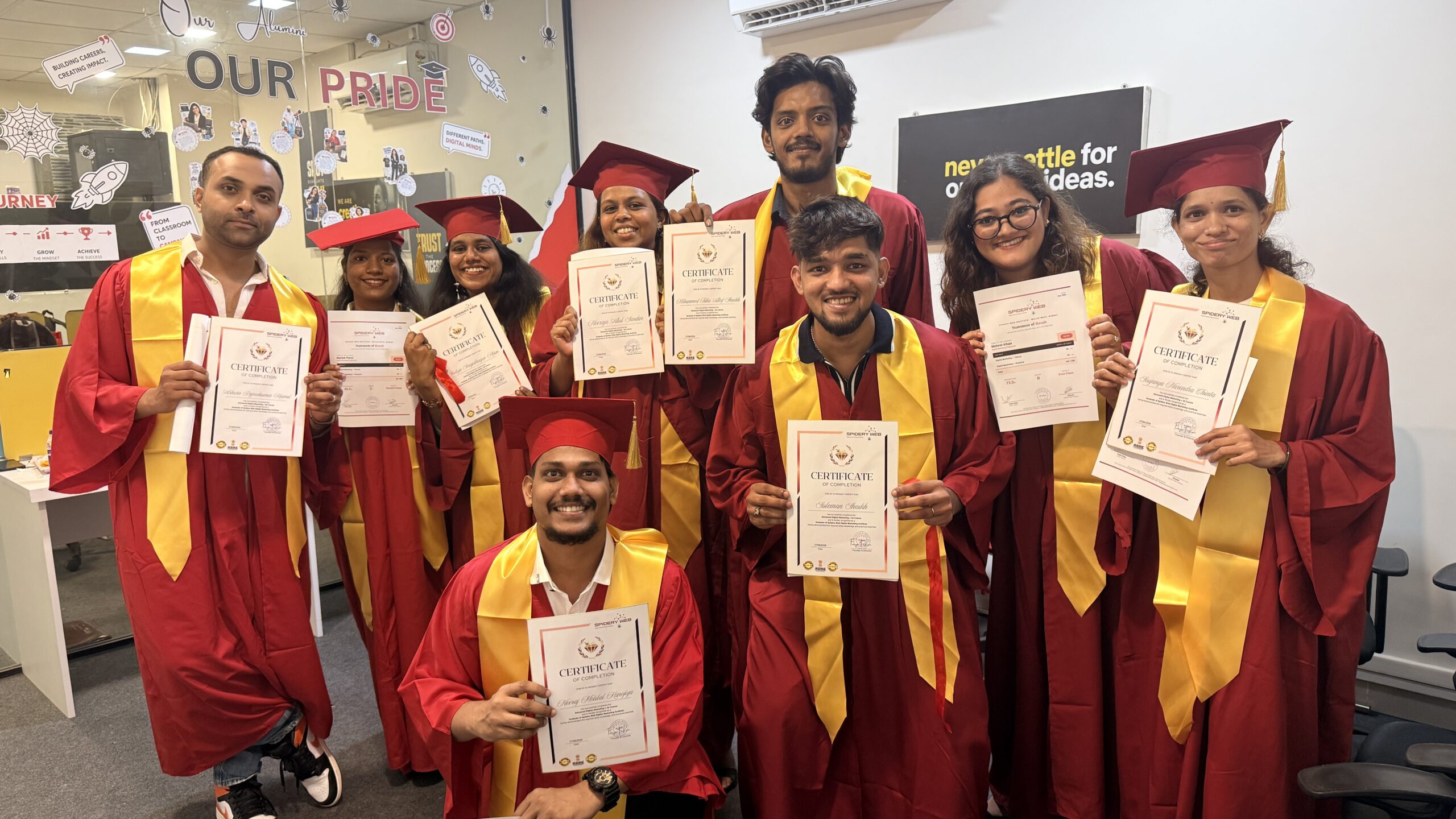 AI Digital Marketing Course Mumbai Malad | Graduation Day 2026 | Spidery Web